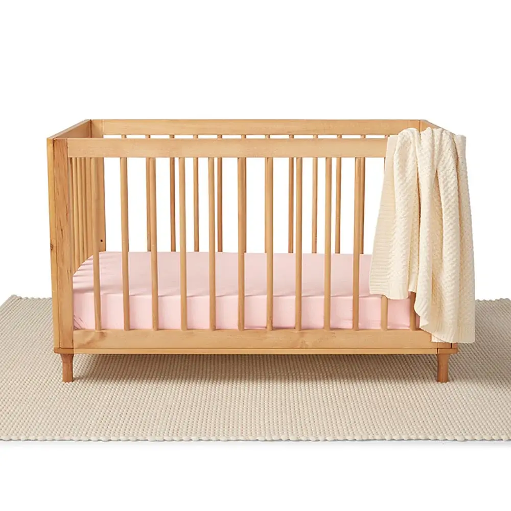 Snuggle Hunny Kids Snuggle Hunny Organic Fitted Cot Sheet Baby Pink