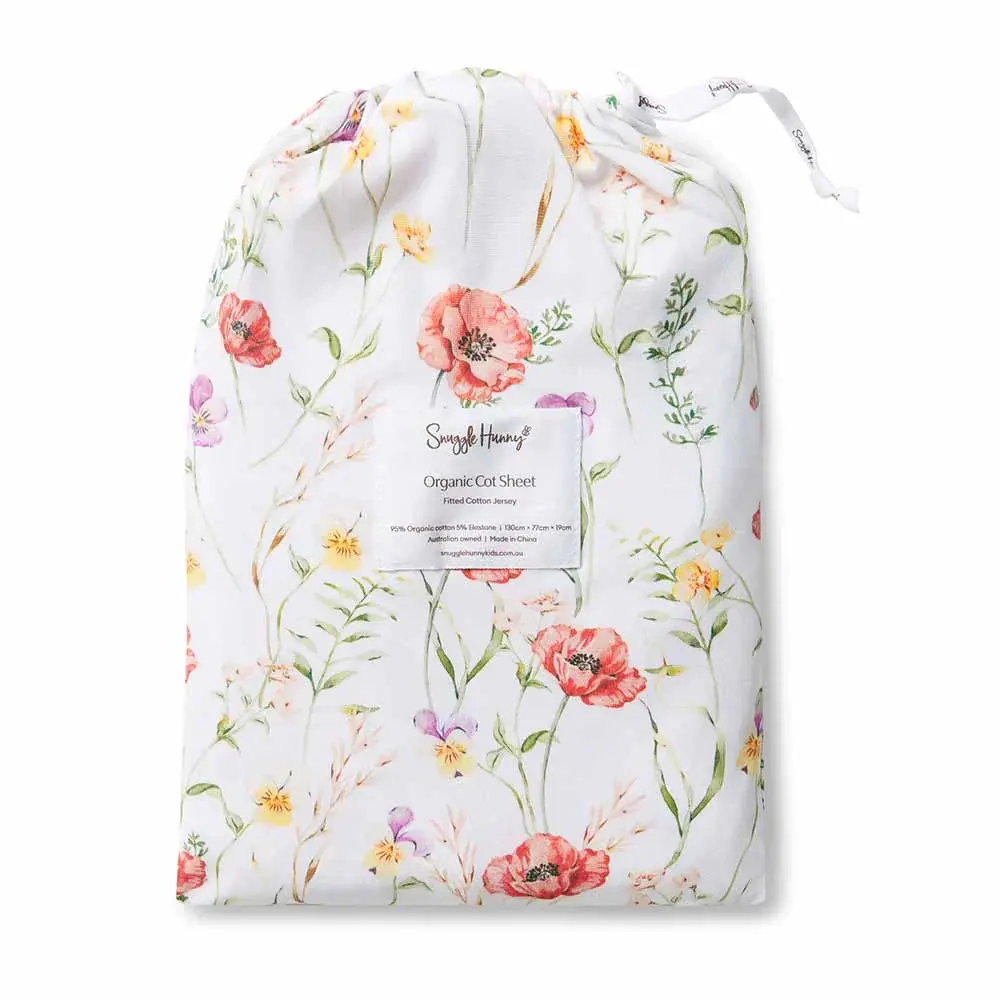 Snuggle Hunny Kids Snuggle Hunny Organic Fitted Cot Sheet Meadow