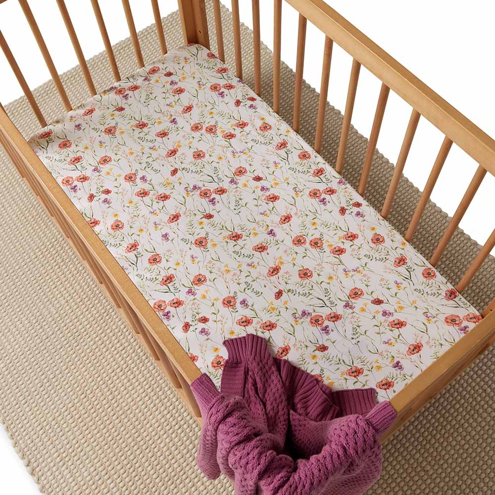 Snuggle Hunny Kids Snuggle Hunny Organic Fitted Cot Sheet Meadow