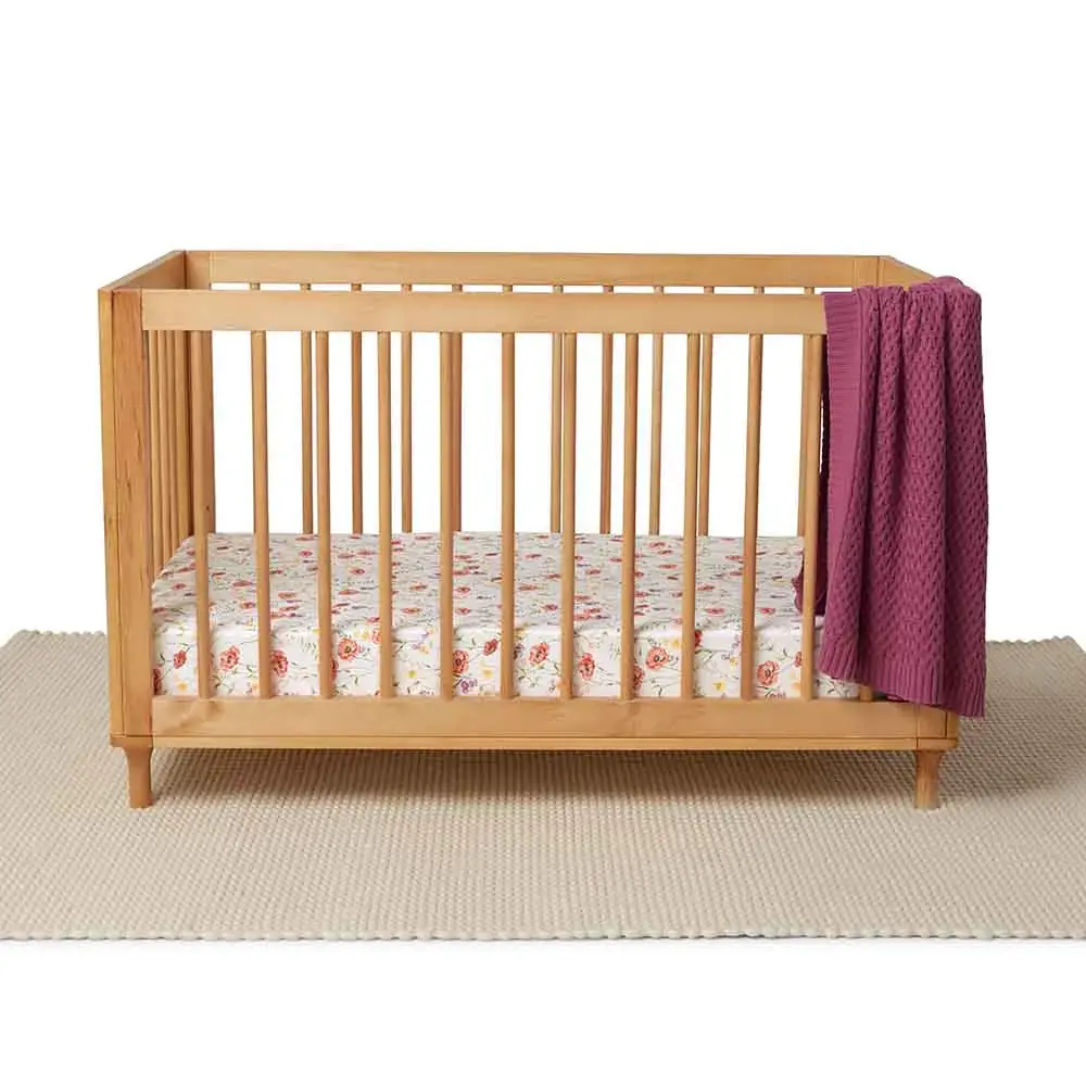 Snuggle Hunny Kids Snuggle Hunny Organic Fitted Cot Sheet Meadow