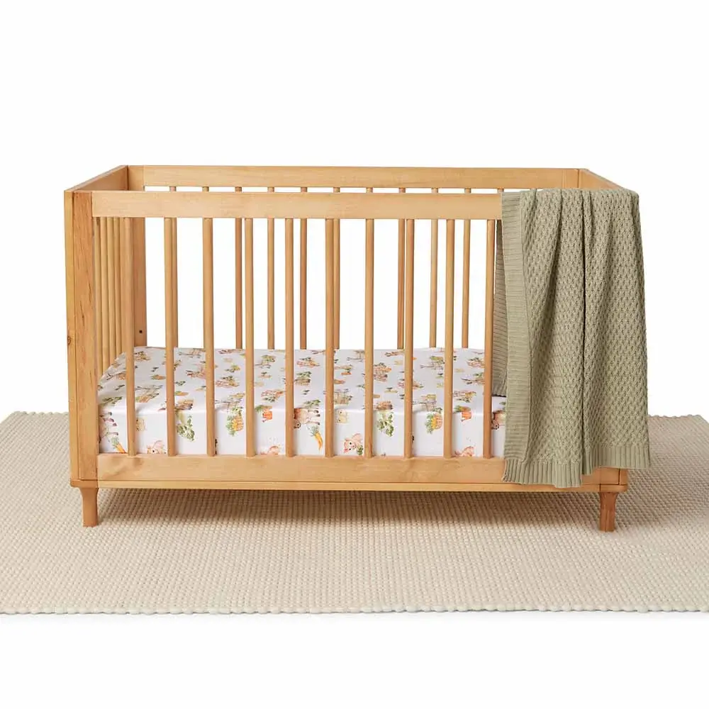 Snuggle Hunny Kids Snuggle Hunny Organic Fitted Cot Sheet Farm