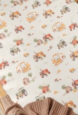 Snuggle Hunny Kids Snuggle Hunny Organic Fitted Cot Sheet Diggers