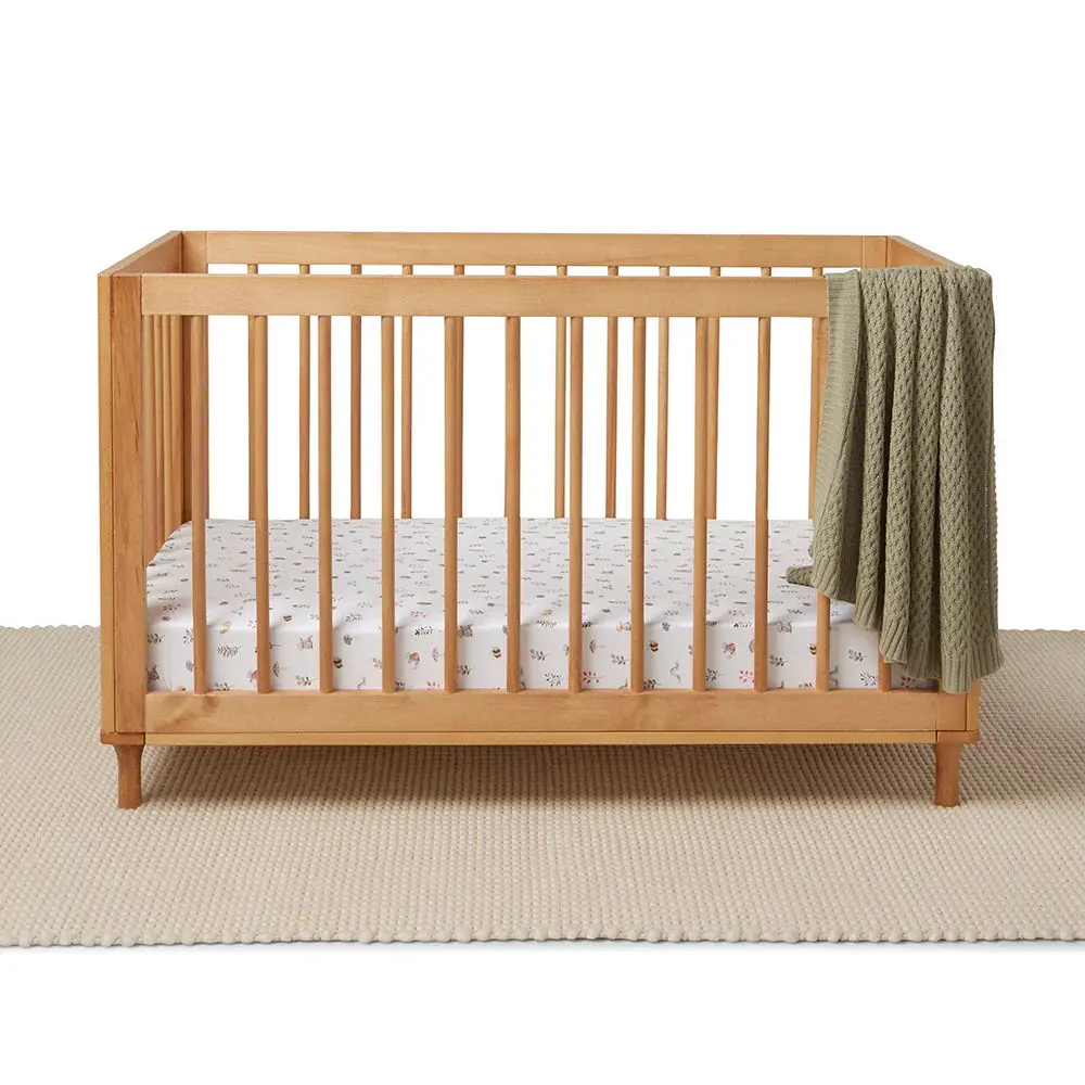 Snuggle Hunny Kids Snuggle Hunny Organic Fitted Cot Sheet Garden Friends