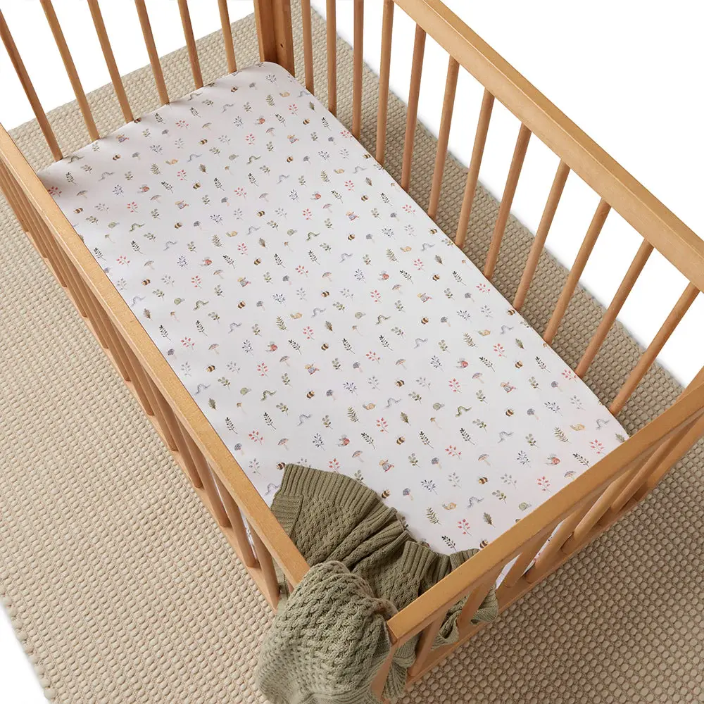 Snuggle Hunny Kids Snuggle Hunny Organic Fitted Cot Sheet Garden Friends