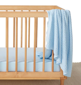 Snuggle Hunny Kids Snuggle Hunny Diamond Knit Organic Baby Blanket Baby Blue