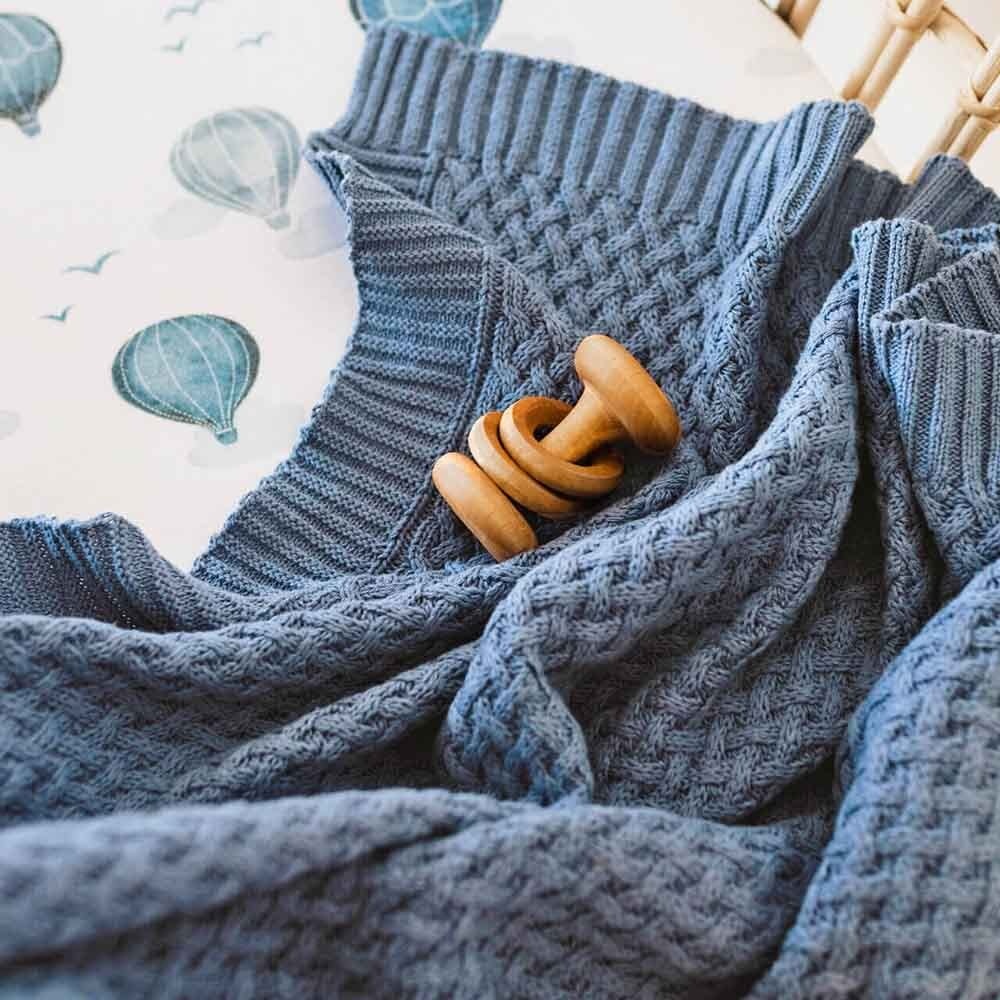 Snuggle Hunny Kids Snuggle Hunny Diamond Knit Blanket - River