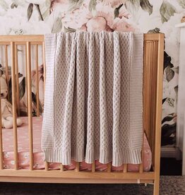 Snuggle Hunny Kids Snuggle Hunny Diamond Knit Blanket - Warm Grey