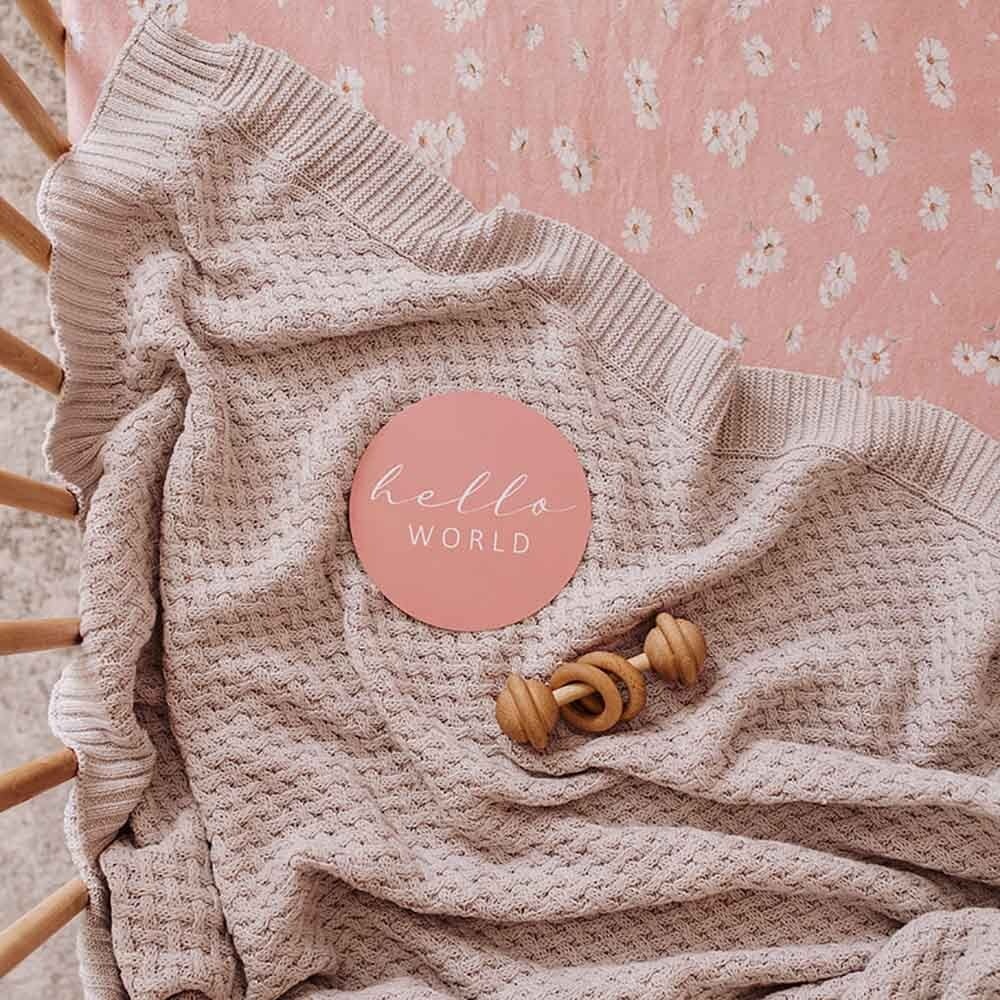 Snuggle Hunny Kids Snuggle Hunny Diamond Knit Blanket - Warm Grey