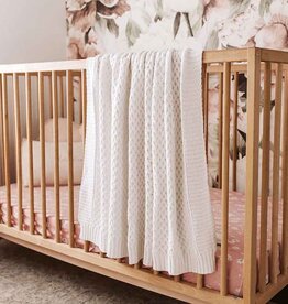 Snuggle Hunny Kids Snuggle Hunny Diamond Knit Blanket - White