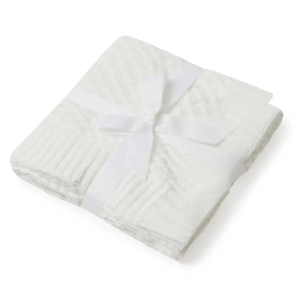 Snuggle Hunny Kids Snuggle Hunny Diamond Knit Blanket - White