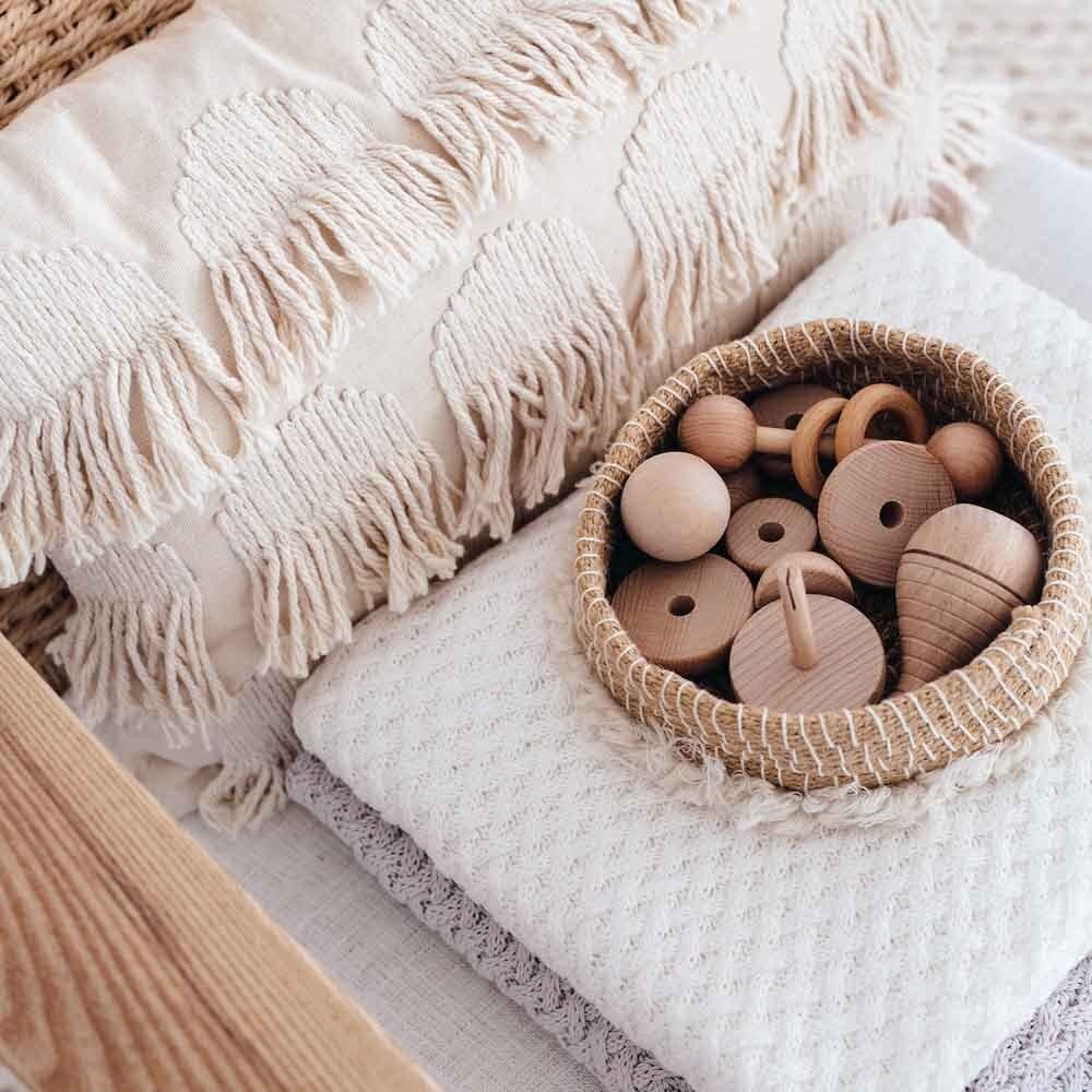 Snuggle Hunny Kids Snuggle Hunny Diamond Knit Blanket - White