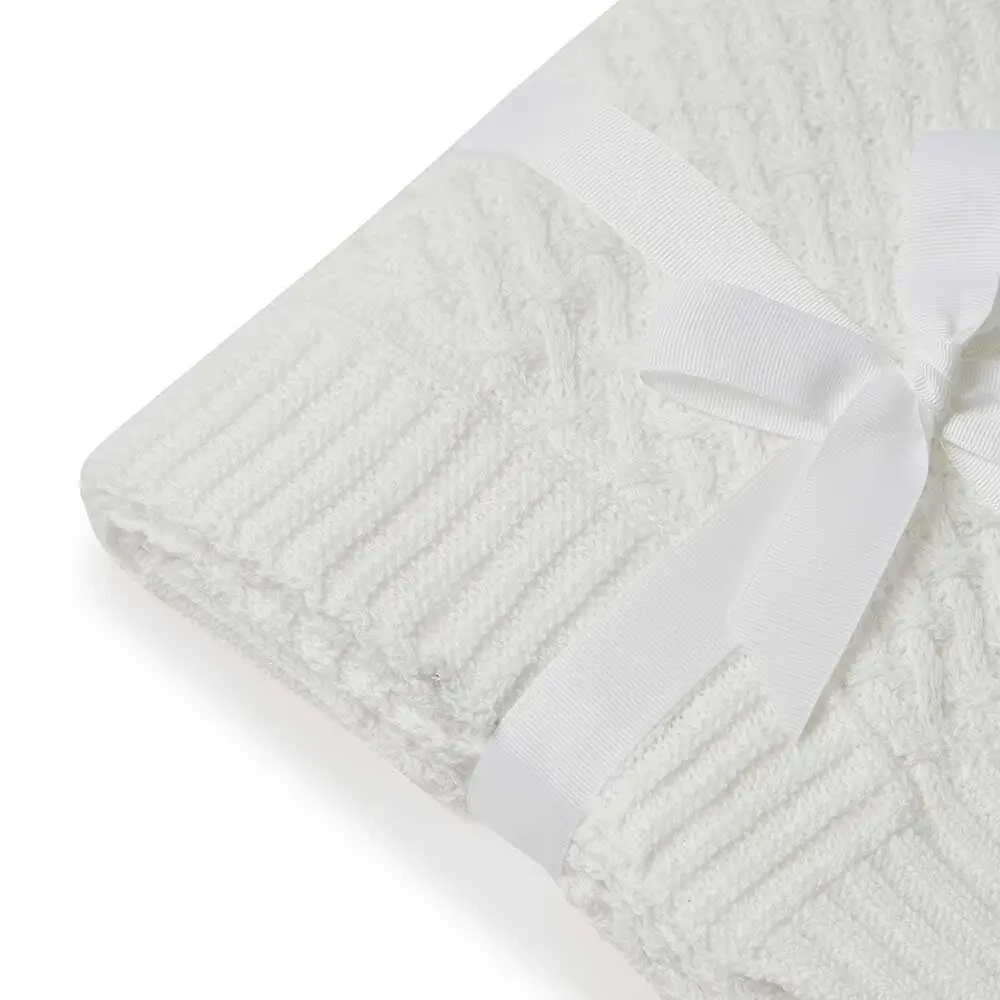 Snuggle Hunny Kids Snuggle Hunny Diamond Knit Blanket - White
