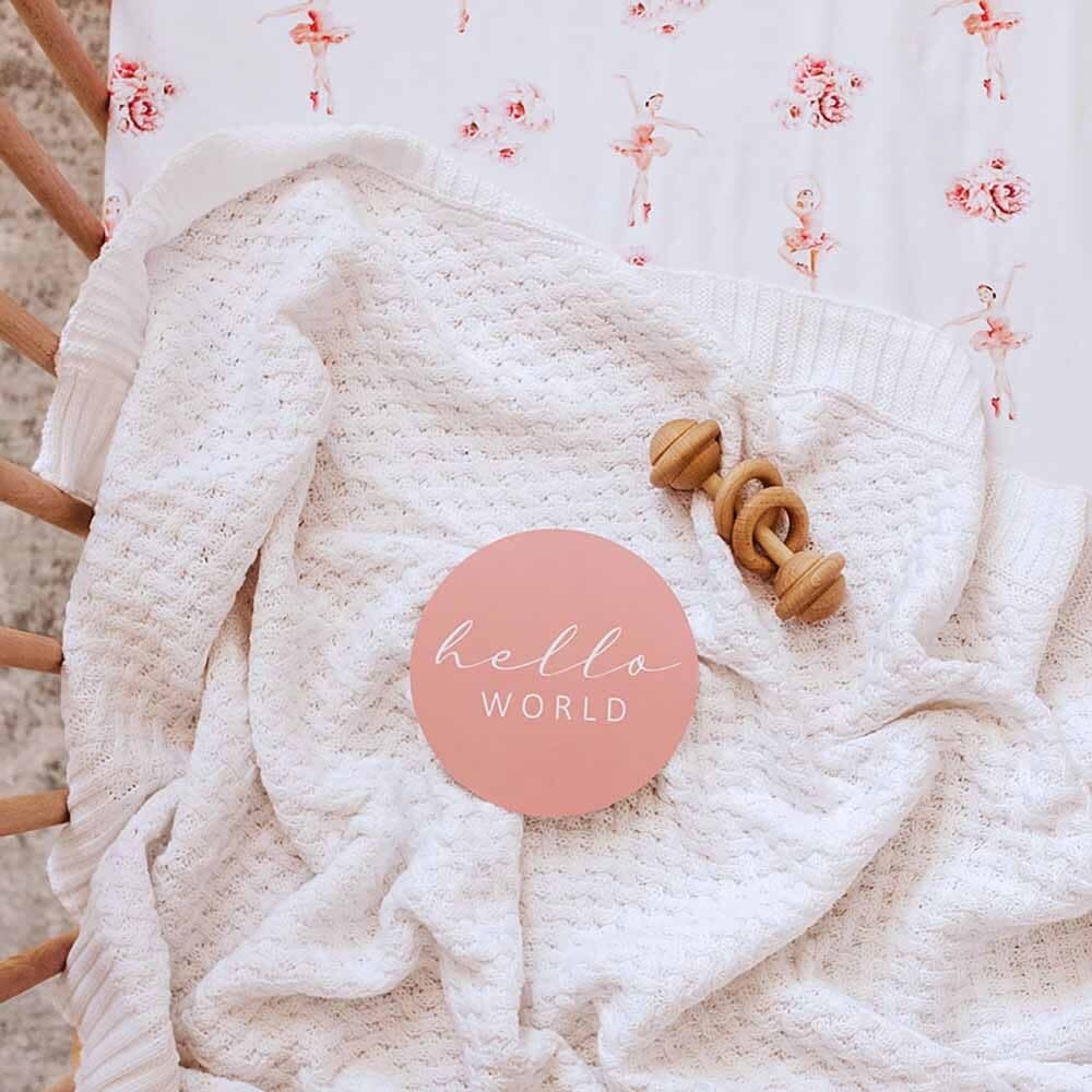 Snuggle Hunny Kids Snuggle Hunny Diamond Knit Blanket - White