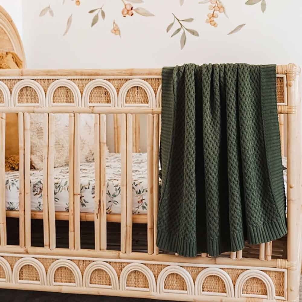 Snuggle Hunny Kids Snuggle Hunny Diamond Knit Blanket - Olive