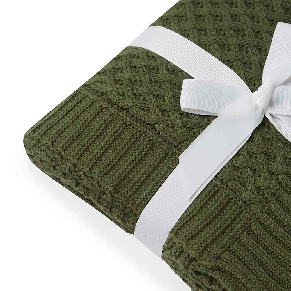 Snuggle Hunny Kids Snuggle Hunny Diamond Knit Blanket - Olive