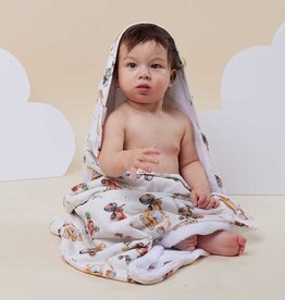 Snuggle Hunny Kids Snuggle Hunny Organic Hooded Baby Towel Diggers & Tractors