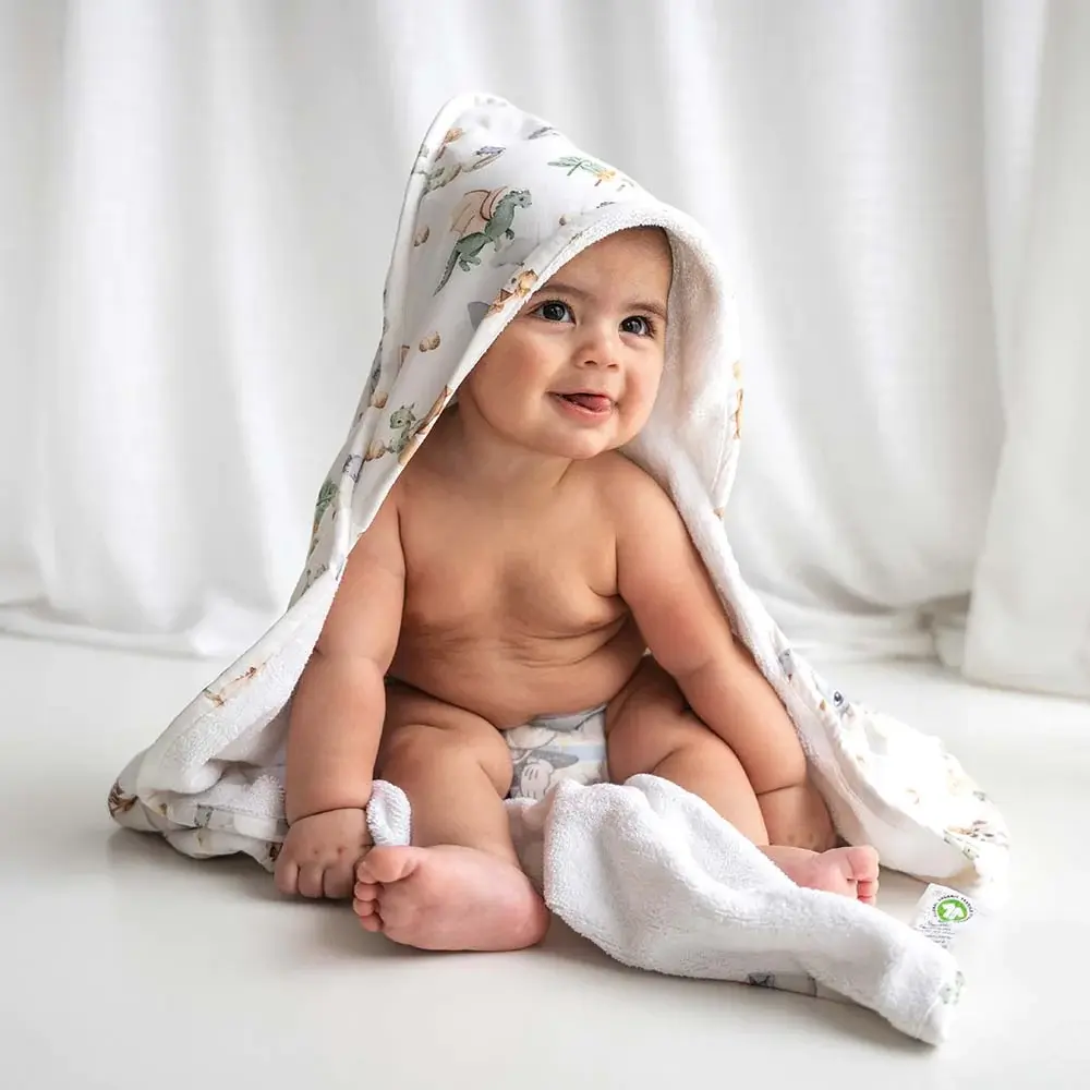 Snuggle Hunny Kids Snuggle Hunny Organic Hooded Baby Towel Dragon
