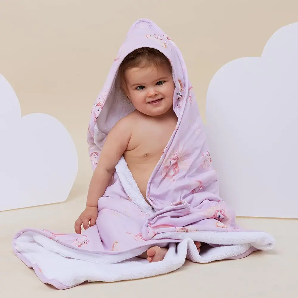 Snuggle Hunny Kids Snuggle Hunny Organic Hooded Baby Towel Unicorn