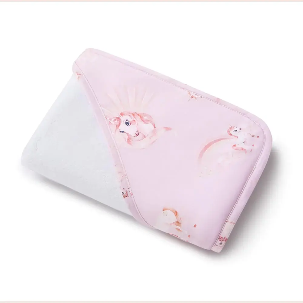 Snuggle Hunny Kids Snuggle Hunny Organic Hooded Baby Towel Unicorn