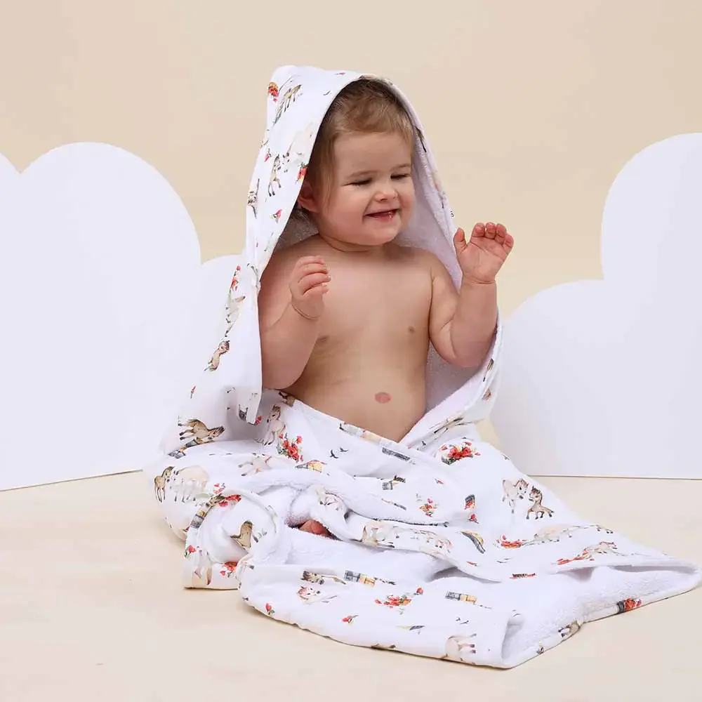 Snuggle Hunny Kids Snuggle Hunny Organic Hooded Baby Towel Pony Pals