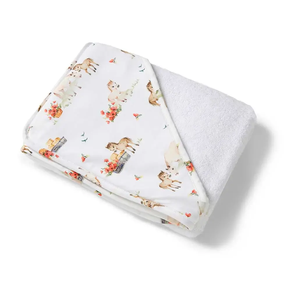 Snuggle Hunny Kids Snuggle Hunny Organic Hooded Baby Towel Pony Pals