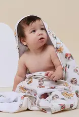 Snuggle Hunny Kids Snuggle Hunny Organic Hooded Baby Towel Diggers & Tractors