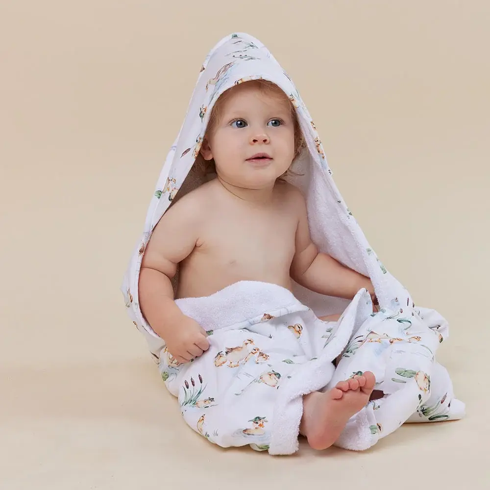 Snuggle Hunny Kids Snuggle Hunny Organic Hooded Baby Towel Duck Pond