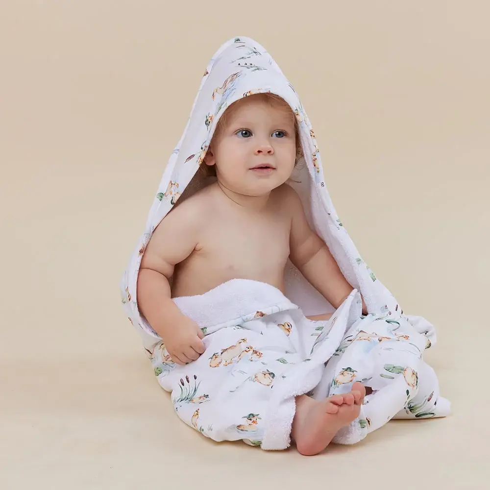 Snuggle Hunny Kids Snuggle Hunny Organic Hooded Baby Towel Duck Pond