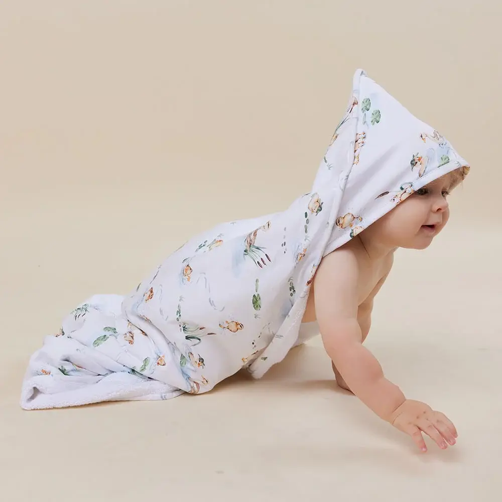 Snuggle Hunny Kids Snuggle Hunny Organic Hooded Baby Towel Duck Pond