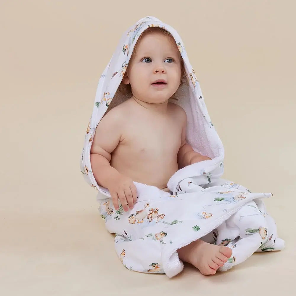 Snuggle Hunny Kids Snuggle Hunny Organic Hooded Baby Towel Duck Pond