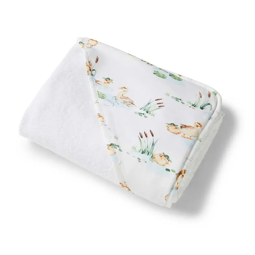 Snuggle Hunny Kids Snuggle Hunny Organic Hooded Baby Towel Duck Pond