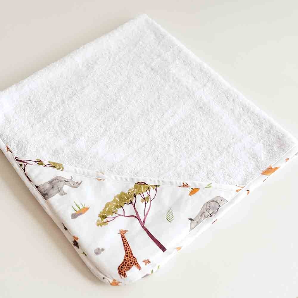 Snuggle Hunny Kids Snuggle Hunny Organic Extra Large Hooded Bath Towel Safari