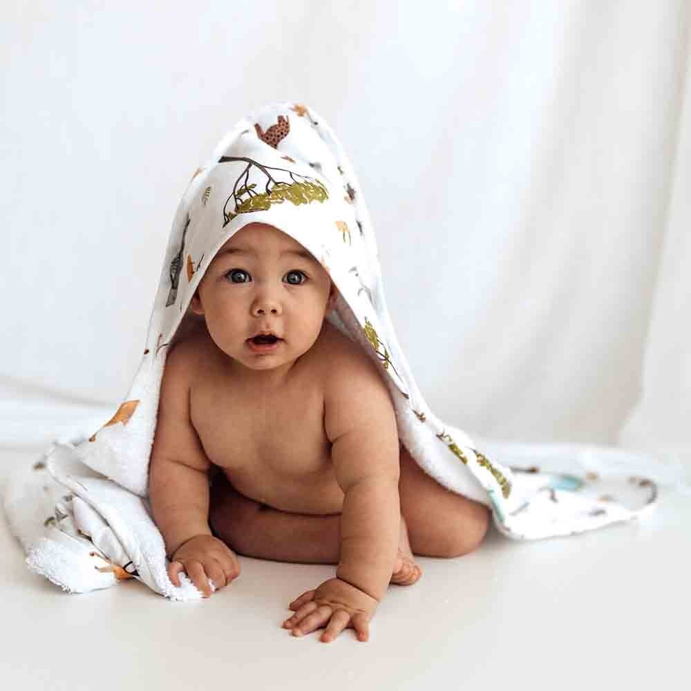 Snuggle Hunny Kids Snuggle Hunny Organic Extra Large Hooded Bath Towel Safari
