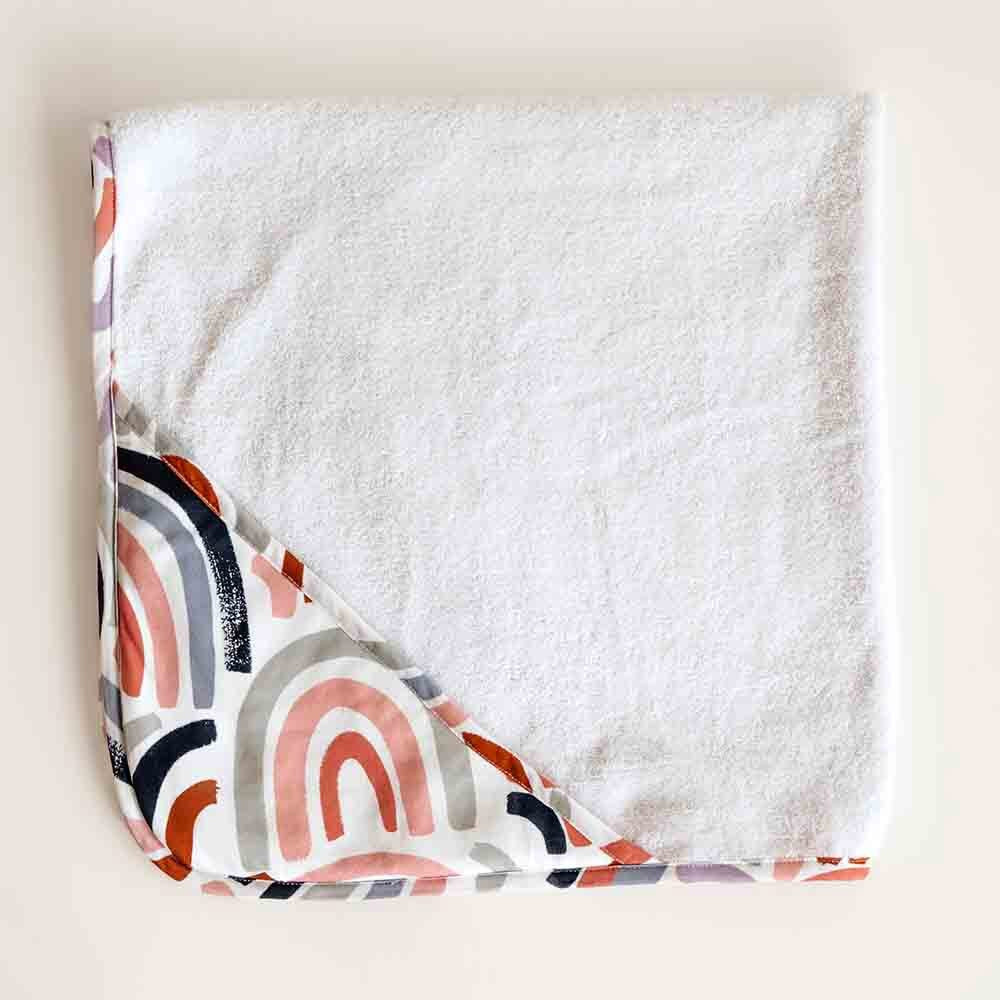 Snuggle Hunny Kids Snuggle Hunny Organic Extra Large Hooded Bath Towel Rainbow