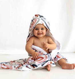 Snuggle Hunny Kids Snuggle Hunny Organic Extra Large Hooded Bath Towel Rainbow