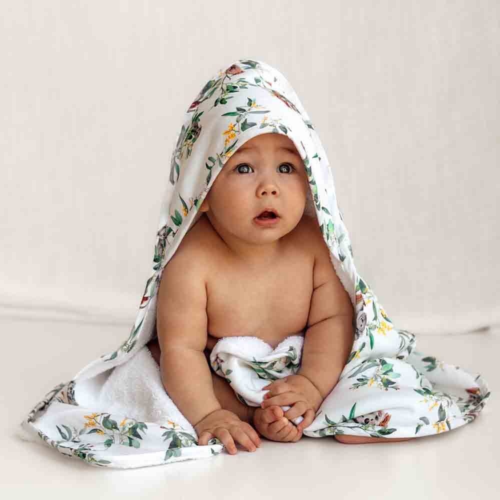 Snuggle Hunny Kids Snuggle Hunny Organic Extra Large Hooded Bath Towel Eucalypt