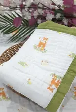 Bub2Kids Bub2Kids 6 Layer Muslin Blanket 100% Organic Cotton - Deer, Oh Dear!