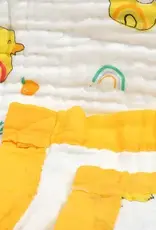 Bub2Kids Bub2Kids 6 Layer Muslin Blanket 100% Organic Cotton - Yellow Duck