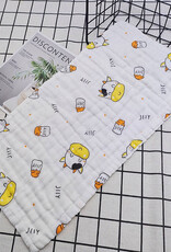 Bub2Kids Bub2Kids Pack of 3 pcs Printed 6 Layer Muslin Burp Cloths - Cow & Milk Bottle