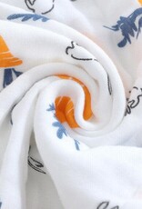 Bub2Kids Bub2Kids Pack of 3 pcs Printed 6 Layer Muslin Burp Cloths - Carrot & Little Bunny