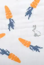 Bub2Kids Bub2Kids Pack of 3 pcs Printed 6 Layer Muslin Burp Cloths - Carrot & Little Bunny