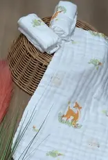 Bub2Kids Bub2Kids Pack of 3 pcs Printed 6 Layer Muslin Burp Cloths - Deer, Oh Dear!