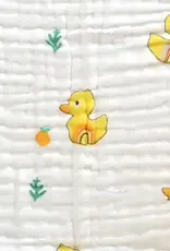 Bub2Kids Bub2Kids Pack of 3 pcs Printed 6 Layer Muslin Burp Cloths - Yellow Duck