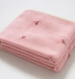 Bub2Kids Bub2Kids Premium Knitted Blanket 100% Organic Cotton - 80x100 cm - Baby Pink