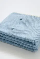 Bub2Kids Bub2Kids Premium Knitted Blanket 100% Organic Cotton - 80x100 cm - Baby Blue