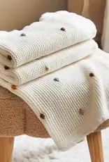 Bub2Kids Bub2Kids Premium Knitted Blanket 100% Organic Cotton - 80x100 cm - Milky White