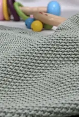 Bub2Kids Bub2Kids 100% Organic Cotton Knitted Blanket - 80x100 cm - Sage
