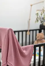 Bub2Kids Bub2Kids 100% Organic Cotton Knitted Blanket - 80x100 cm - Rose Pink