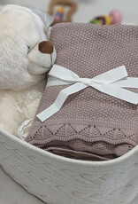 Bub2Kids Bub2Kids 100% Organic Cotton Knitted Blanket - 80x100 cm - Lilac