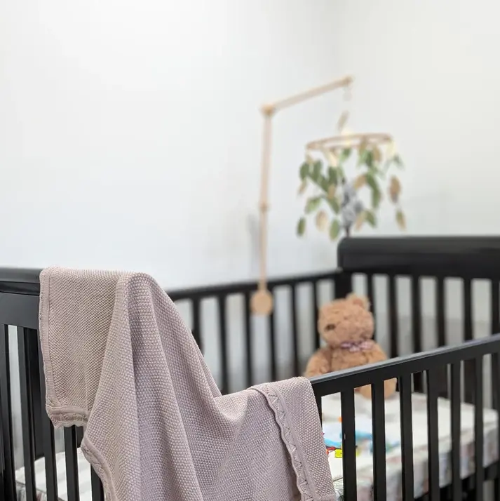 Bub2Kids Bub2Kids 100% Organic Cotton Knitted Blanket - 80x100 cm - Lilac